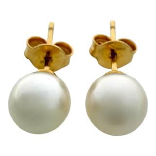 Boucles D'Oreilles Perles & Or Jaune 18ct