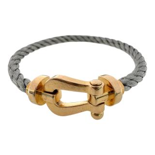 Bracelet Fred Force 10 Grand Modele Or 18ct & Acier