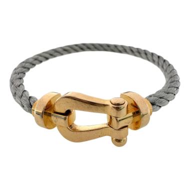 Bracelet Fred Force 10 Grand Modele Or 18ct & Acier