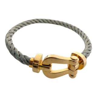 Bracelet Fred Force 10 Grand Modele Or 18ct & Acier
