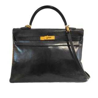 Hermès Kelly 32 Noir Vintage