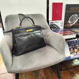 Hermès Kelly 32 Noir Vintage