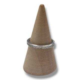 Bague or blanc 18ct avec pierres synthétiques