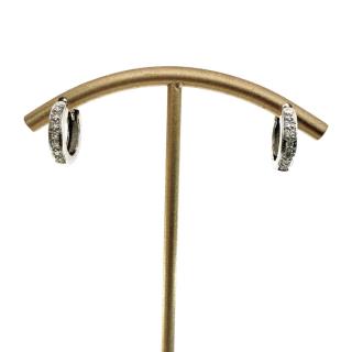 Boucles D'Oreilles Or Blanc 18ct & Diamants