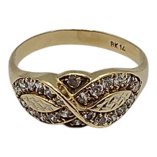 Bague Or 14 Ct et Zircons