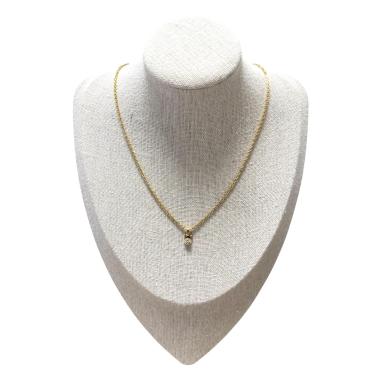 Collier et pendentif diamant Or jaune 18 ct
