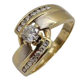 Bague Or 14 Ct et Zircons