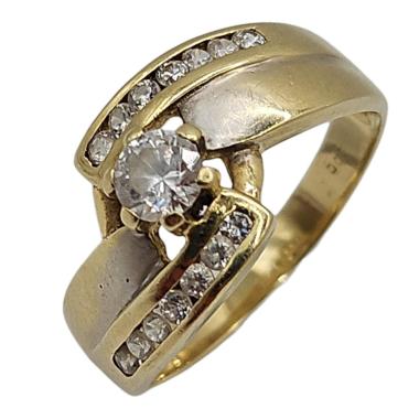 Bague Or 14 Ct et Zircons