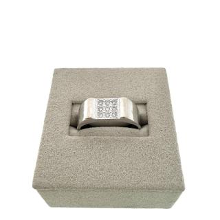 Bague Or Blanc 18ct & Diamants