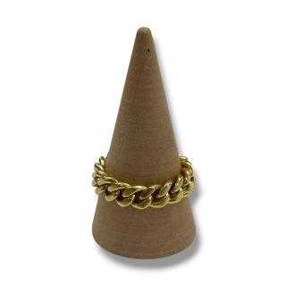 Bague maille or jaune et blanc 18ct