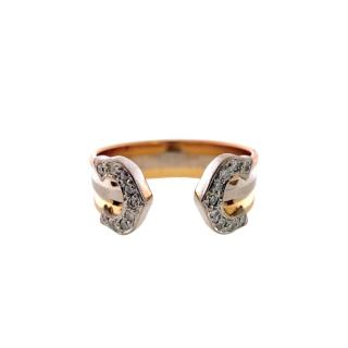 Bague Cartier Double C Tois Ors & Diamants