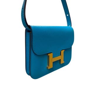 Portefeuille Constance Hermes Slim Bleu Frida