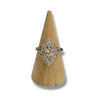 Bague marquise diamants