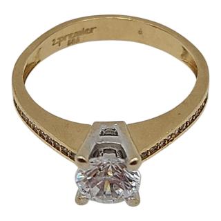 Bague Or 14 Ct et Zircons