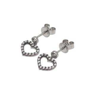 Boucles d'Oreilles Or Blanc 18 Ct