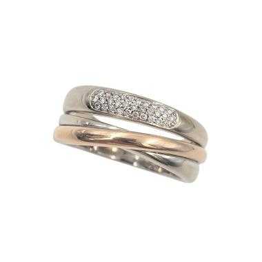 Bague Or Blanc&Rose 18 Ct