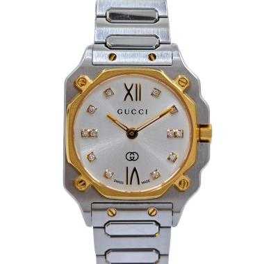 Gucci G-Flat Diamonds Two Tone