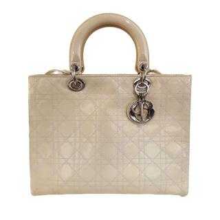Sac à main Lady Dior GM Cuir verni