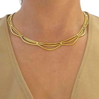 Collier Tressé Or 18 Ct