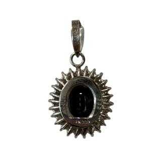 Pendentif Platine Saphir et Diamants
