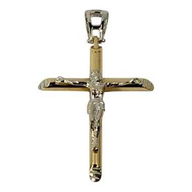 Croix Or Jaune et Blanc