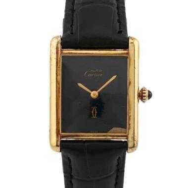 Cartier Tank Vermeil Black Dial