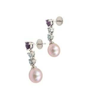 Boucles d'Oreilles Or Blanc 18 Ct