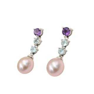 Boucles d'Oreilles Or Blanc 18 Ct