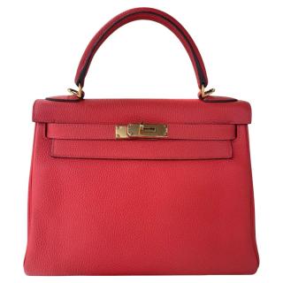 Sac Hermes Kelly 28 Bougainvillier
