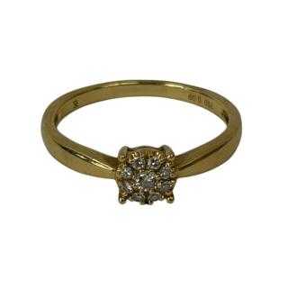 Bague Or Jaune 18cts 0.09cts Diamants