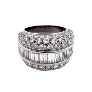 Bague Or Blanc 18ct & Diamants 46.63ct