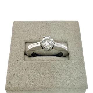 Bague Solitaire Or Blanc 18ct