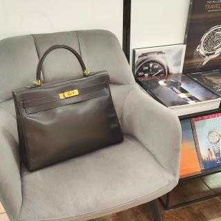 Hermès Kelly 35 Retourné Swift Noir
