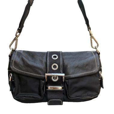 Sac Prada Cargo en Tissu Bleu Marine Vintage