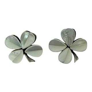 Boucles D'oreilles Chanel Lucky CLover Vintage 925