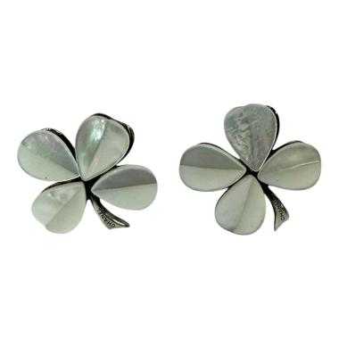 Boucles D'oreilles Chanel Lucky CLover Vintage 925