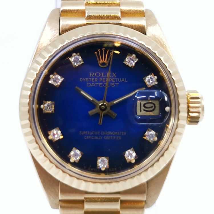 Rolex Datejust 18k gold 6917 diamonds dial